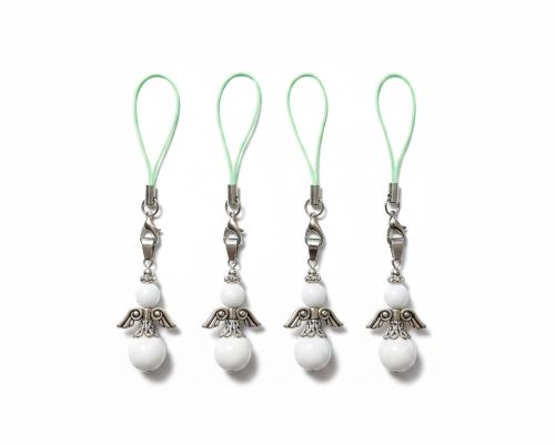 Beschermengel van natuursteen witte Jade (4 stuks)