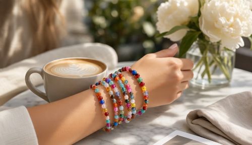 Dames armband Agaat multi kleur 6 mm