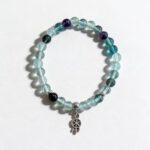 Dames armband Fluoriet 6 mm met dromenvanger