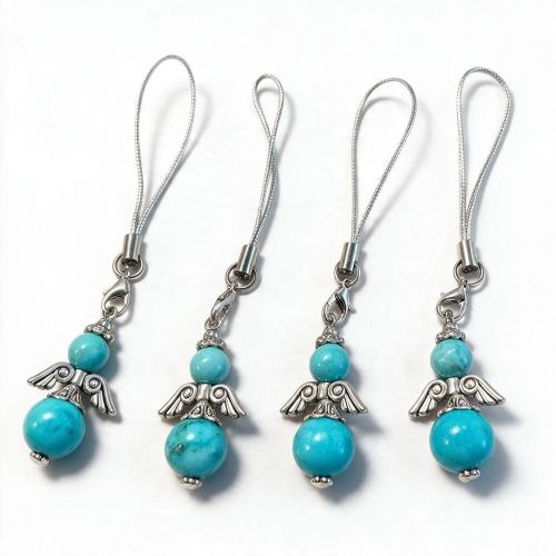Beschermengel van natuursteen Turquoise (4 stuks)