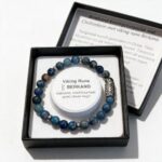 Heren armband 8 mm Berkano, Koningsturquoise en Chalcedoon met Viking kraal